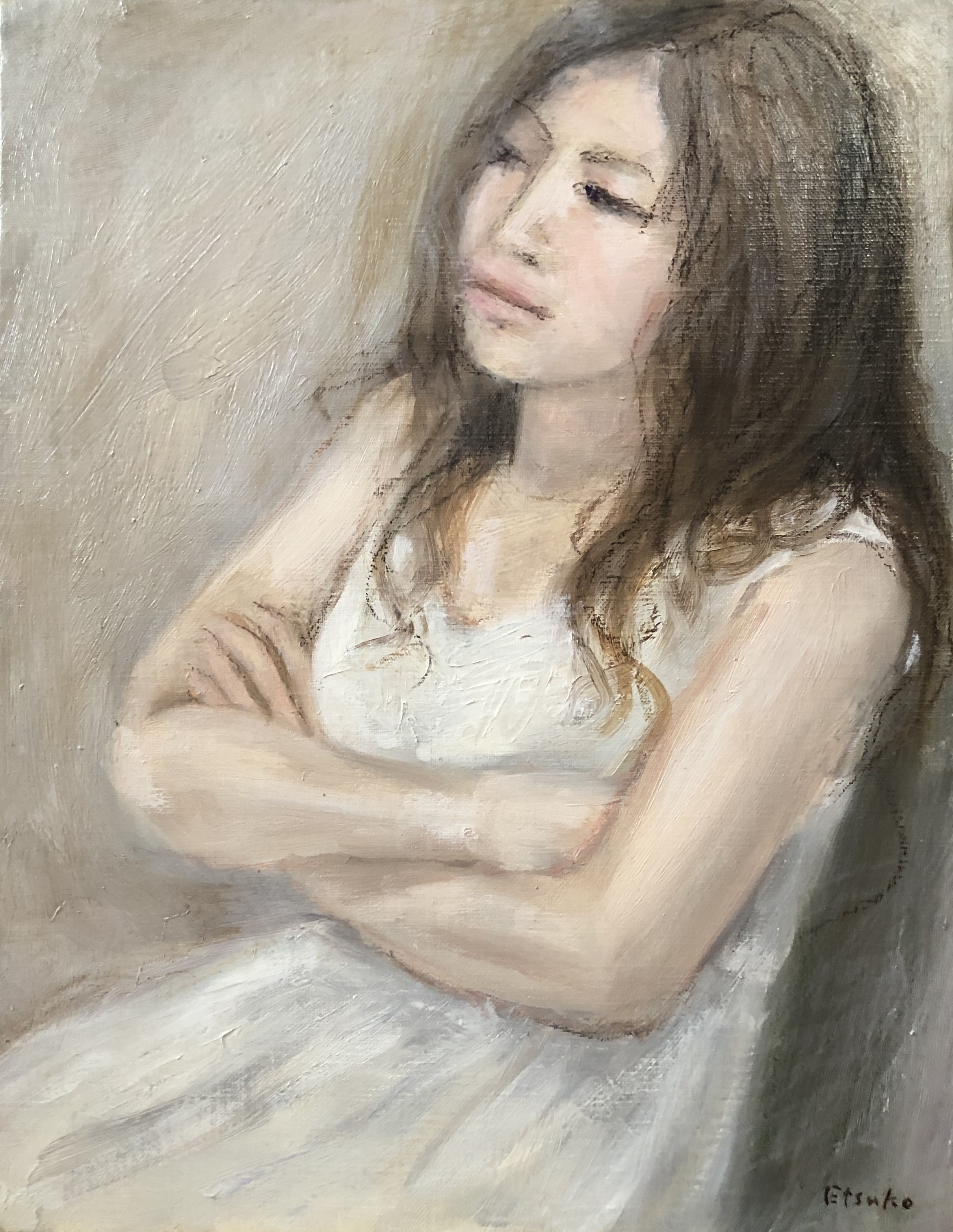二十歳の娘（2012) F6号　油彩